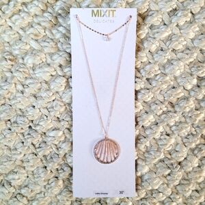Mixit delicates jewlery necklace set 30" Sea Shell Cubic Zirconia